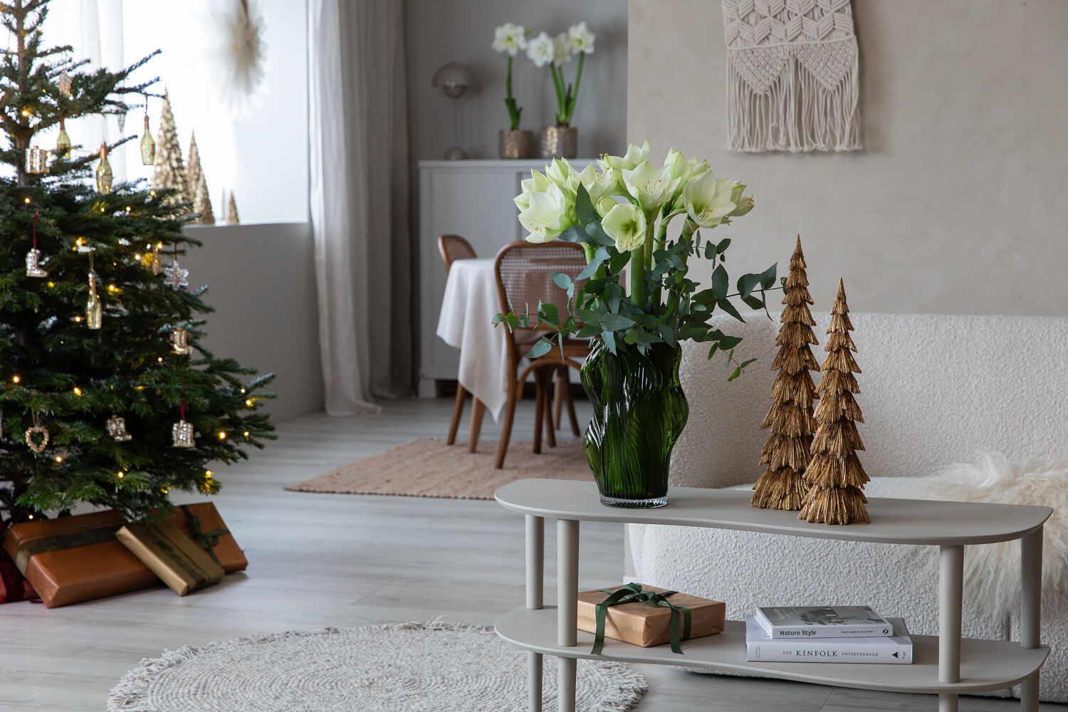 Hvit amaryllisbukett